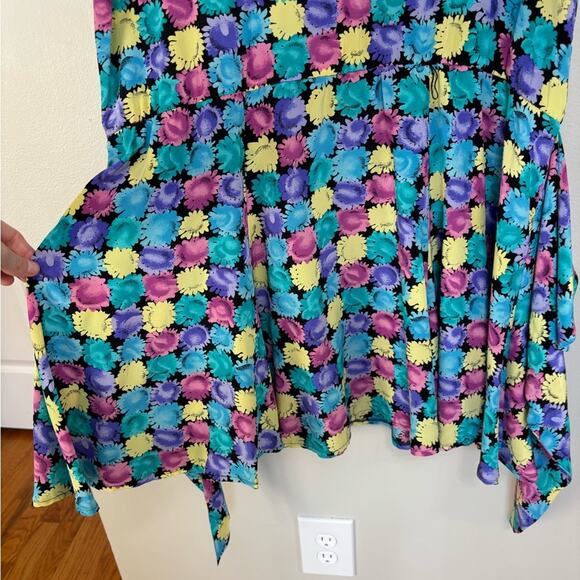 Vintage Liz Claiborne 100% Silk Drop Waist Dress - Size 12 - Picture 6 of 8